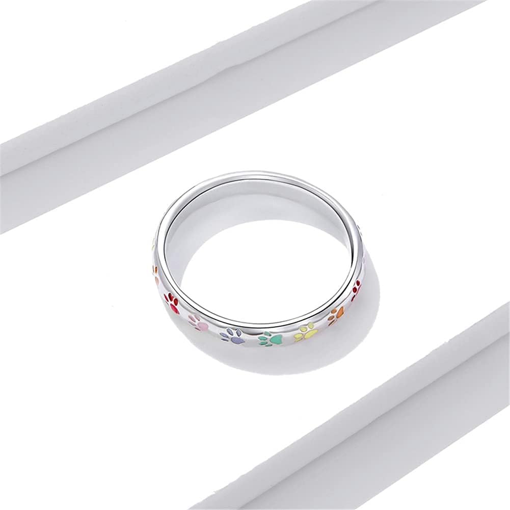 Bague avec Motif Patte en Argent Sterling