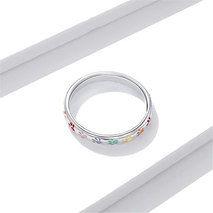 Bague avec Motif Patte en Argent Sterling