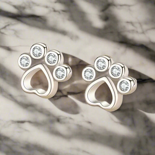 Boucles d'oreilles Fines Patte en Argent Sterling – Avec Zircone Étincelante