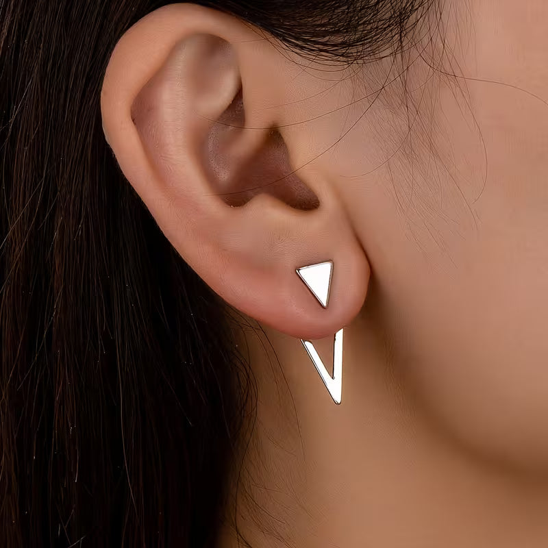 Boucles d'oreilles pendantes minimalistes élégantes en forme de triangle