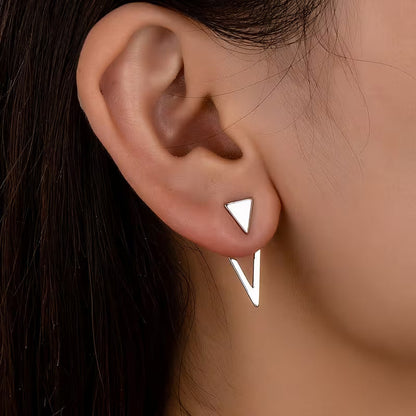 Boucles d'oreilles pendantes minimalistes élégantes en forme de triangle