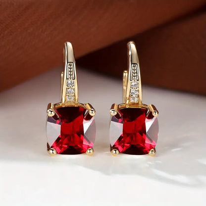 Boucles d'oreilles cercles en pierre de saphir mystique | Or