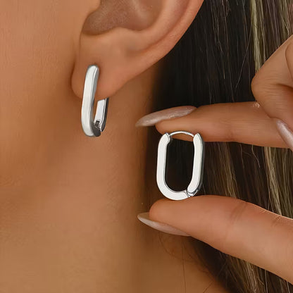 Boucles d'oreilles pendantes géométriques dorées