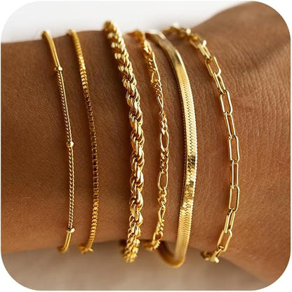 Ensemble de Bracelets Isabella Vernetta | Or Blanc