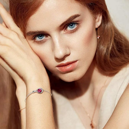 Ruby Infinity Bracelet | Or Blanc