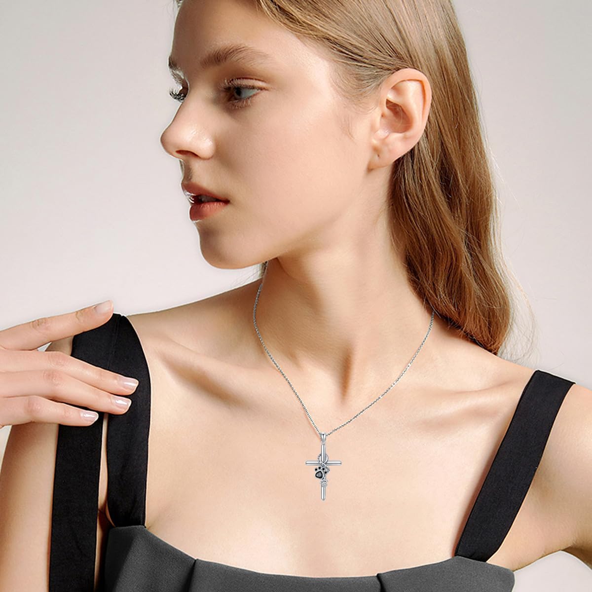 Collier Patte et Croix en Argent Sterling 925