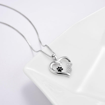 Collier Patte et Cœur avec Charme Infini
