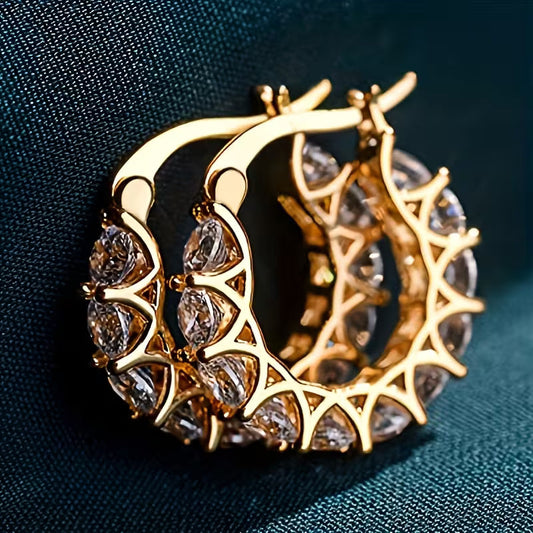 Boucles d'oreilles vintage en zirconite
