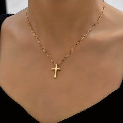 Collier Croix plaqué or