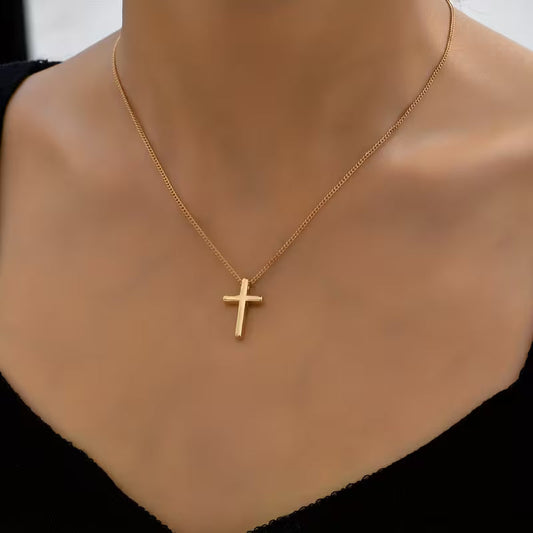 Collier Croix plaqué or