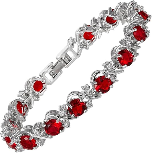 Infinity Heart Collier Rubis | Or Blanc