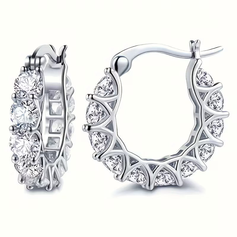 Boucles d'oreilles vintage en zirconite
