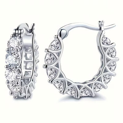 Boucles d'oreilles vintage en zirconite