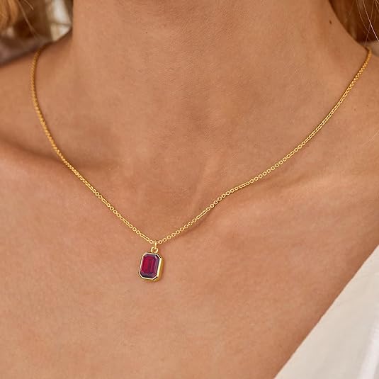 Paperclip Collier Rubis Superposé | Or