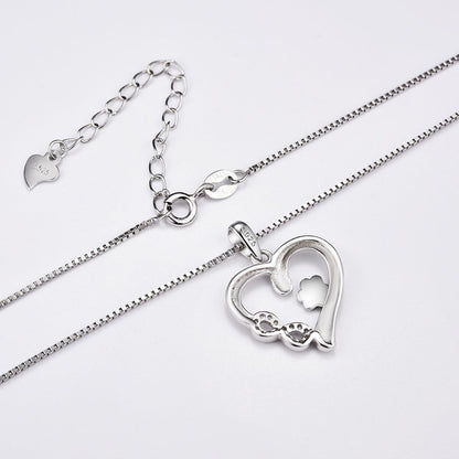 Collier Patte et Cœur avec Charme Infini