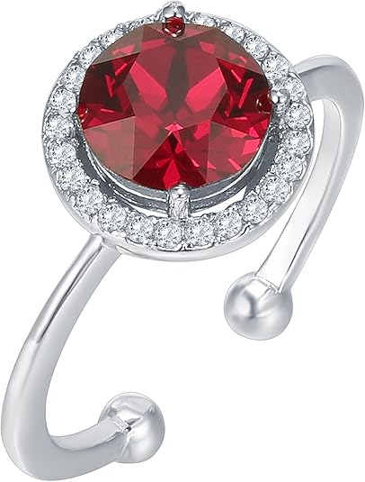 Crimson Glow Bague Promesse Rubis | Or Blanc