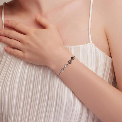 Bracelet Empreinte Patte en Argent Sterling – Taille Réglable