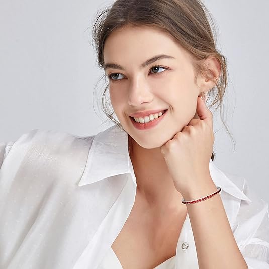 Ruby Tennis Bracelet | Or Blanc