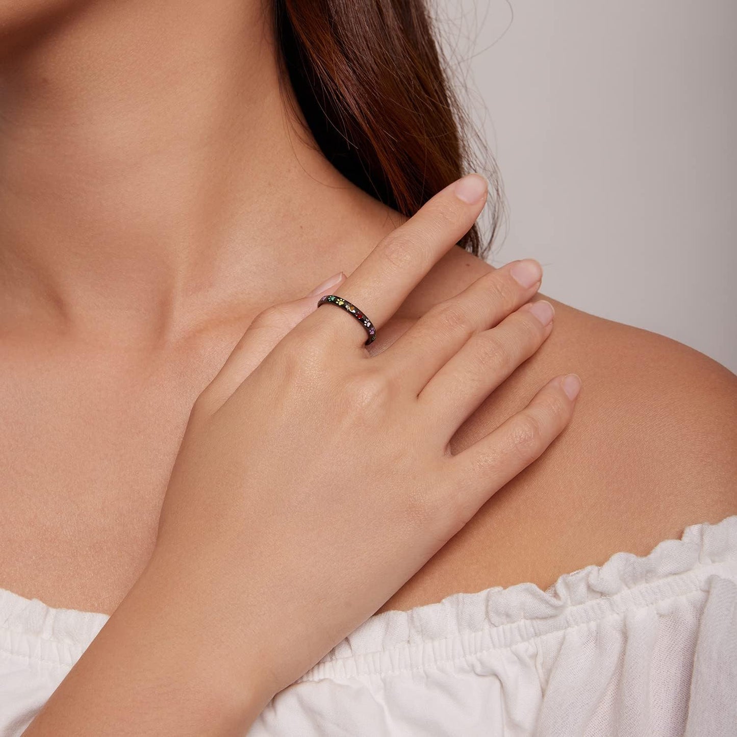 Bague avec Motif Patte en Argent Sterling