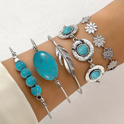 Ensemble de 5 bracelets bohèmes vintage