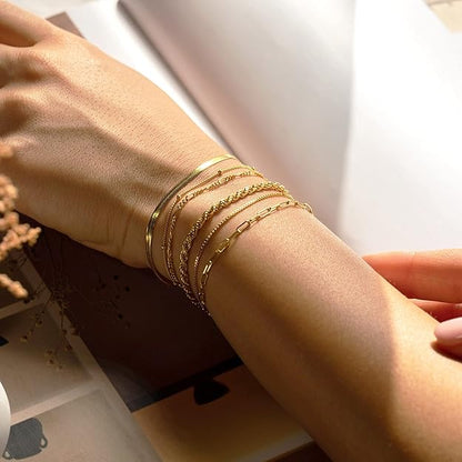 Ensemble de Bracelets Isabella Vernetta | Or Blanc