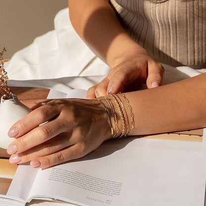 Ensemble de Bracelets Isabella Vernetta | Or Blanc