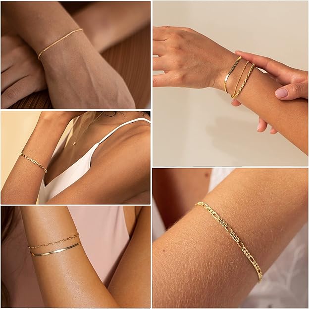 Ensemble de Bracelets Isabella Vernetta | Or Blanc