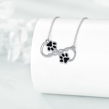 Collier Pendentif Symbole Infini avec Zircone