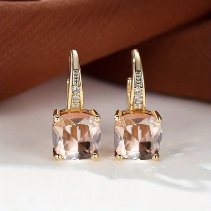 Boucles d'oreilles cercles en pierre de saphir mystique | Or