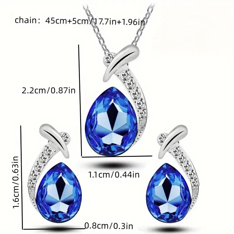 Parure de bijoux élégance classique sirène | Or Blanc