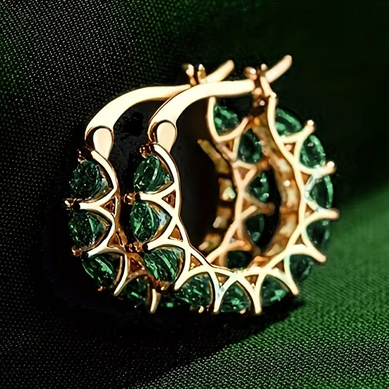 Boucles d'oreilles vintage en zirconite