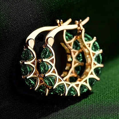 Boucles d'oreilles vintage en zirconite