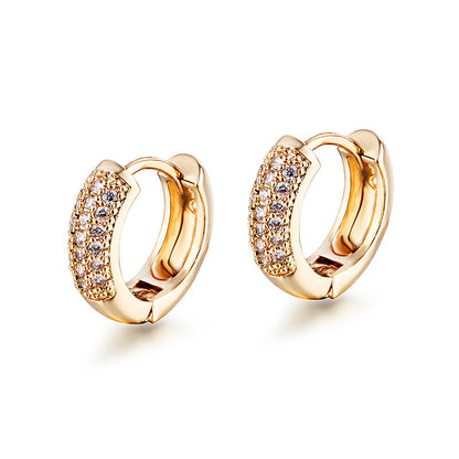Boucles d'oreilles anneau enveloppant dorés Clementine