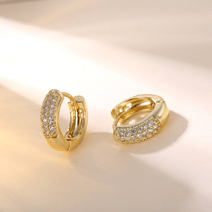 Boucles d'oreilles anneau enveloppant dorés Clementine