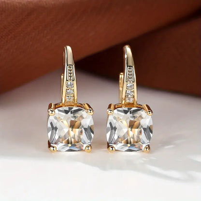 Boucles d'oreilles cercles en pierre de saphir mystique | Or