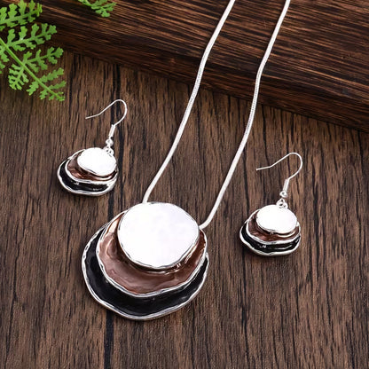 Ensemble collier et boucles d'oreilles bohème émaillé