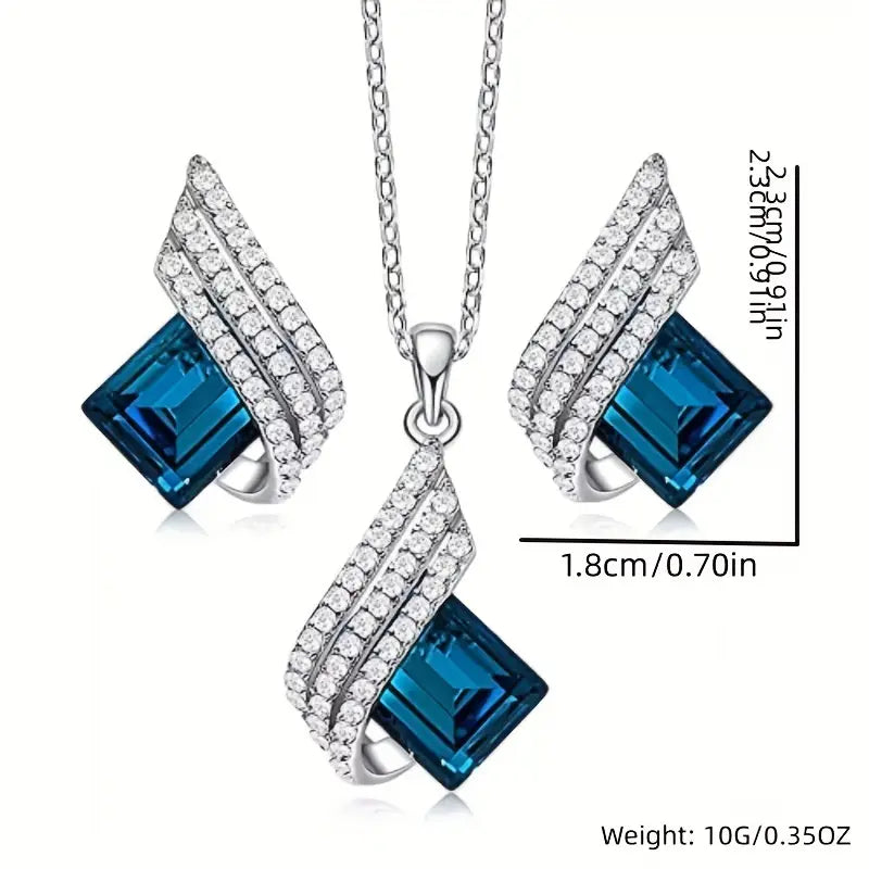 Parure de bijoux Brienne Solazure | Or Blanc