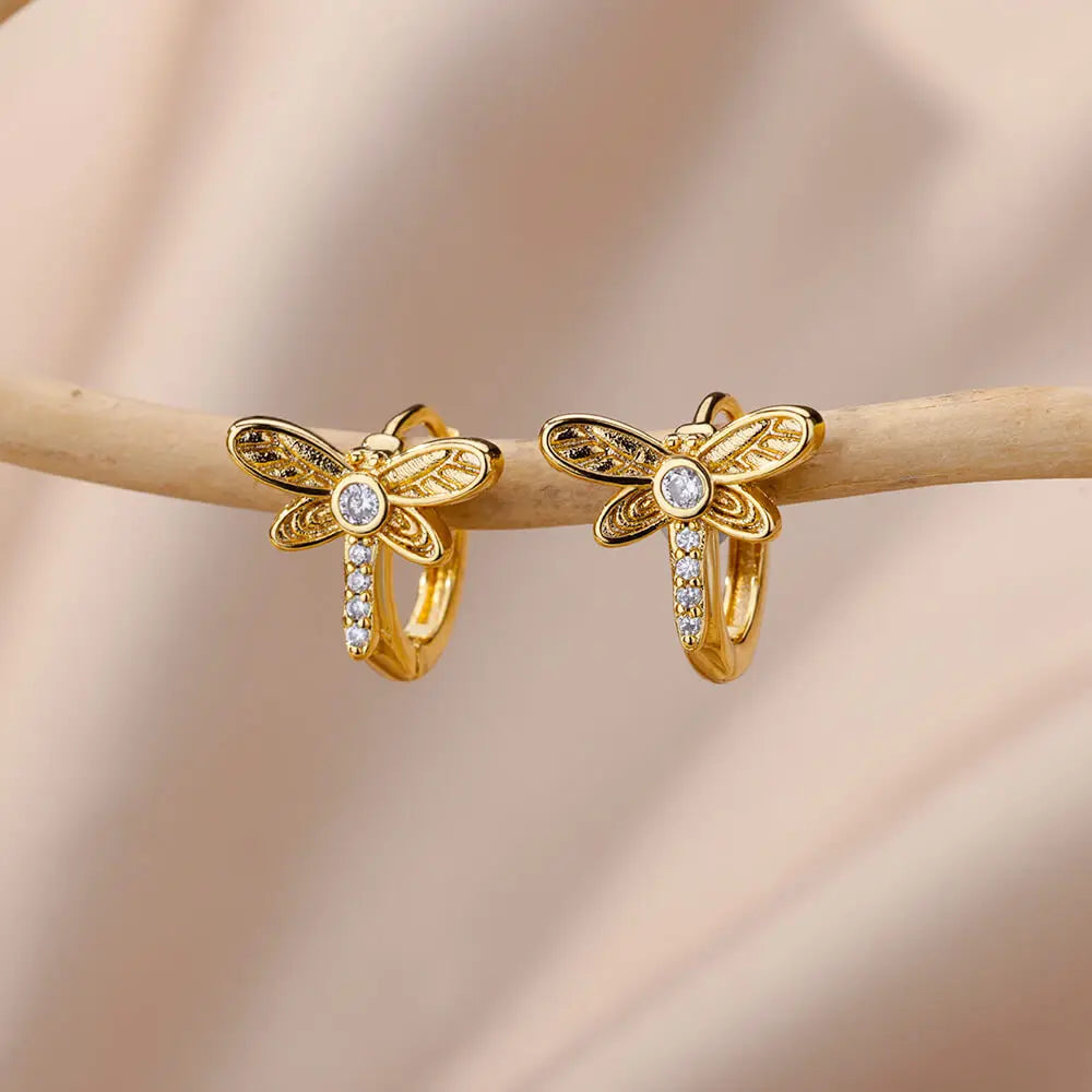Boucles d'oreilles Cercles Animal Cristal