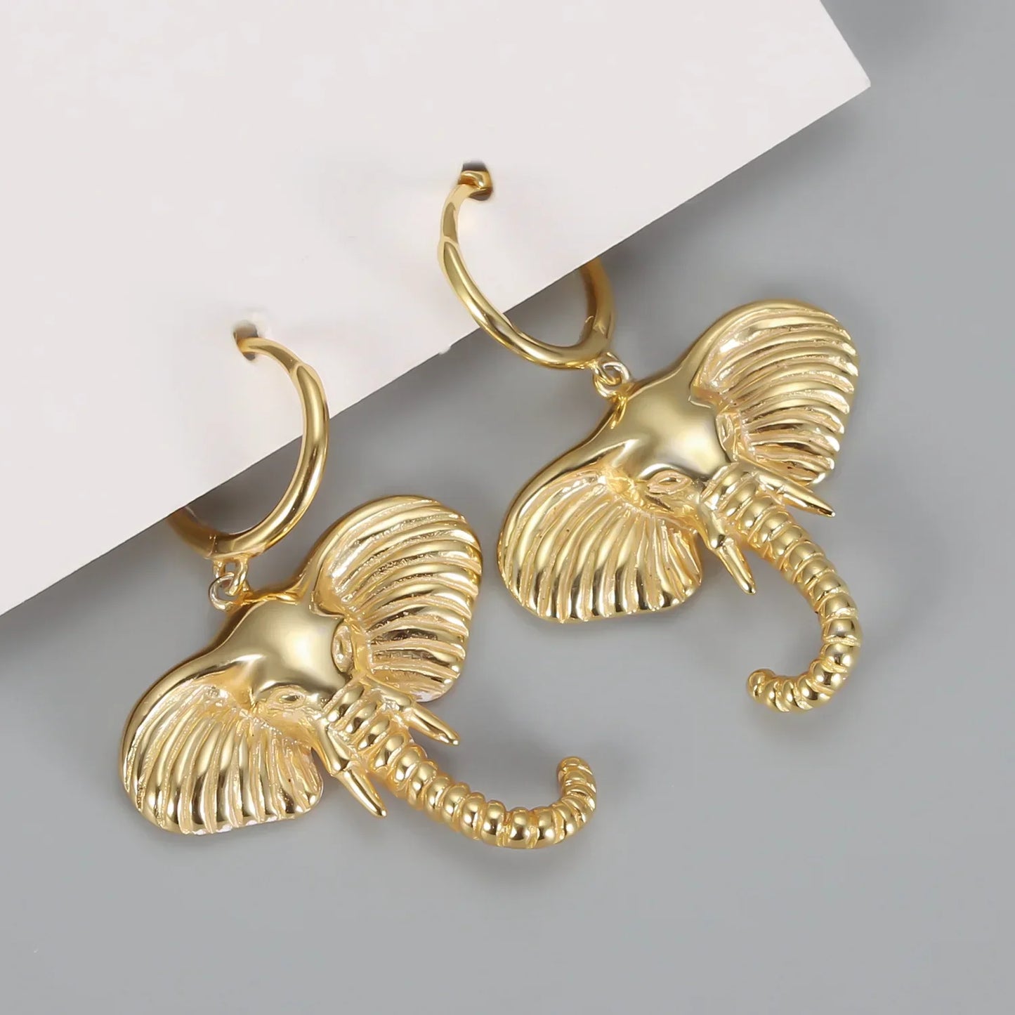 Boucles d'oreilles Cercles Charme Éléphant
