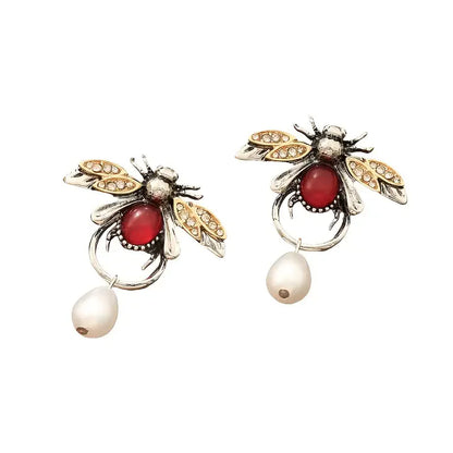 Boucles d'oreilles Tomettes Abeille Vintage