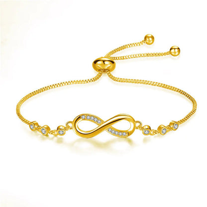 Bracelet infini ajustable en argent