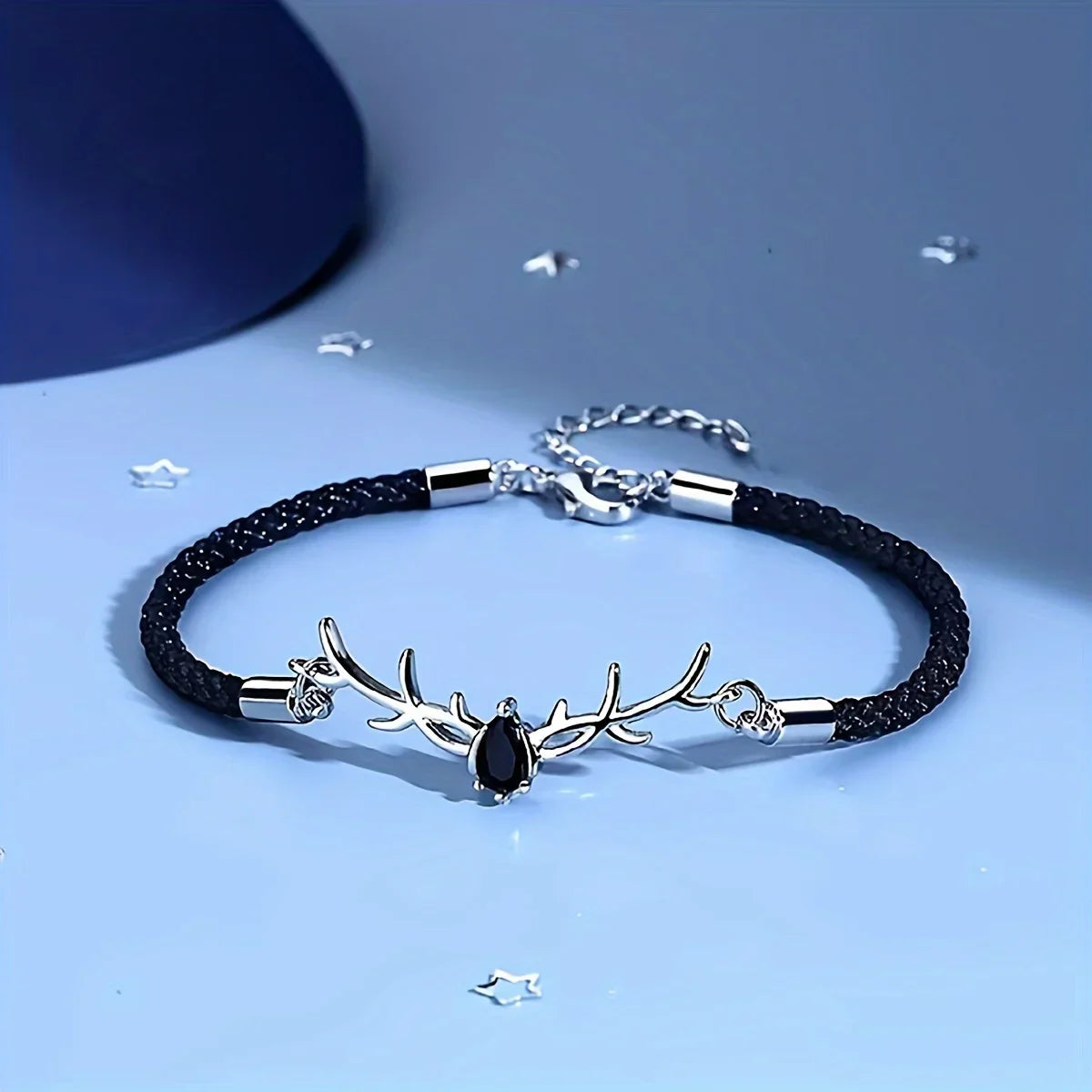 Bracelet Cœur Bois de Cerf avec Zircon