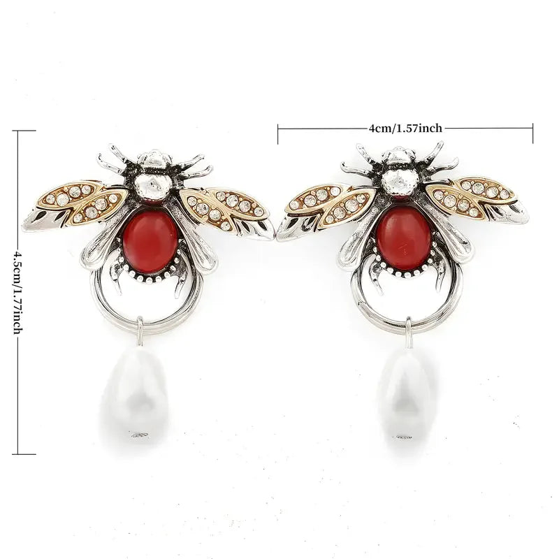 Boucles d'oreilles Tomettes Abeille Vintage