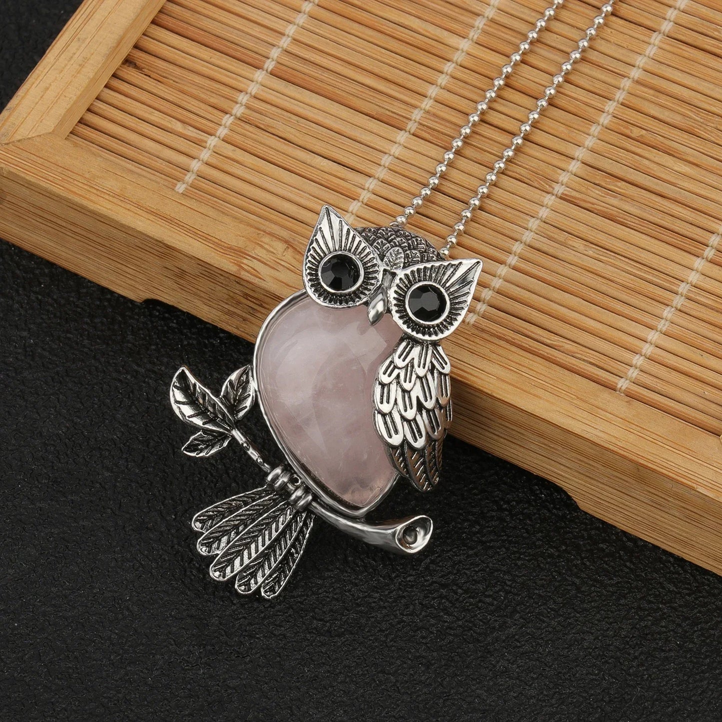 Collier Pendentif Sagesse Hibou Cristal
