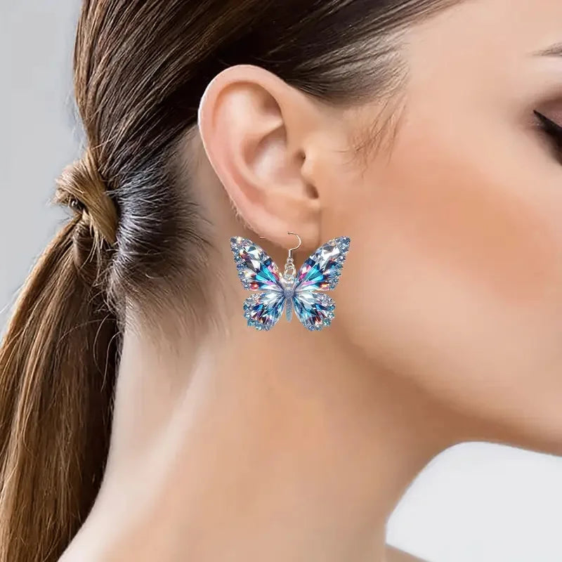Boucles d'oreilles Tomettes Papillon Étincelantes