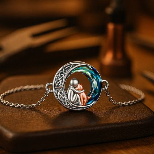 Bracelet Chien Charme Réglable en Argent Sterling