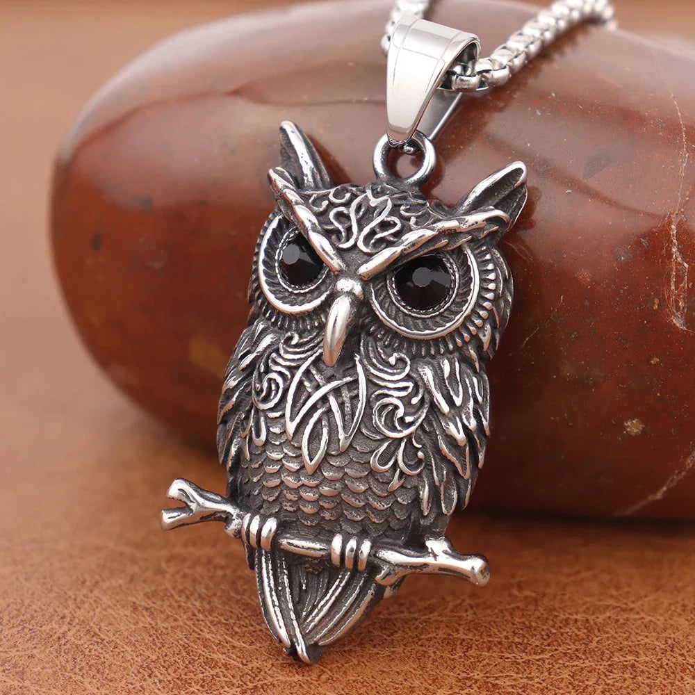 Collier Pendentif Sagesse Hibou Vintage
