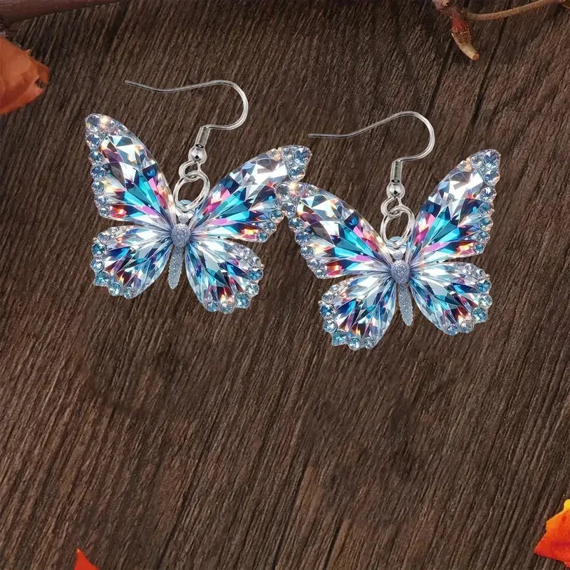 Boucles d'oreilles Tomettes Papillon Étincelantes