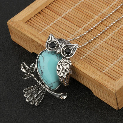 Collier Pendentif Sagesse Hibou Cristal