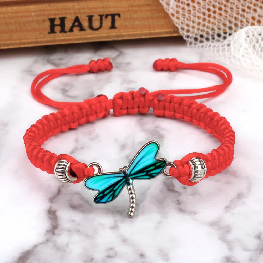 Bracelet Tissé Main Rêves de Libellule